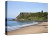 North Sands and Castle Hill, Scarborough, North Yorkshire, Yorkshire, England, UK, Europe-Mark Sunderland-Stretched Canvas