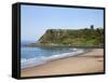 North Sands and Castle Hill, Scarborough, North Yorkshire, Yorkshire, England, UK, Europe-Mark Sunderland-Framed Stretched Canvas