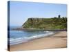 North Sands and Castle Hill, Scarborough, North Yorkshire, Yorkshire, England, UK, Europe-Mark Sunderland-Stretched Canvas