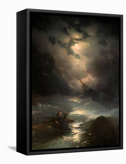 North Sea Storm, 1865-Ivan Konstantinovich Aivazovsky-Framed Stretched Canvas