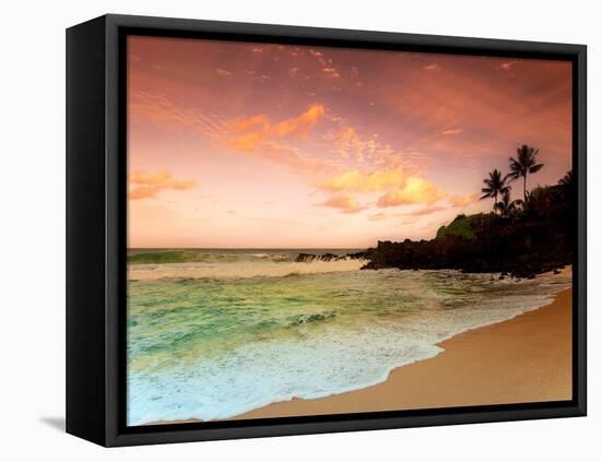 North Shore Dawn, Oahu-Alan Klug-Framed Stretched Canvas