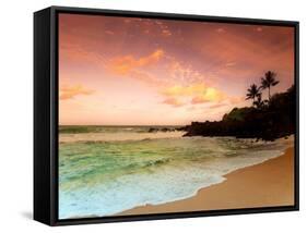 North Shore Dawn, Oahu-Alan Klug-Framed Stretched Canvas