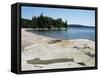 North Shore of Lake on Rocky Platform of Forested Laurentian Shield, Lake Superior, Canada-Tony Waltham-Framed Stretched Canvas