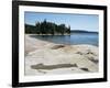 North Shore of Lake on Rocky Platform of Forested Laurentian Shield, Lake Superior, Canada-Tony Waltham-Framed Photographic Print