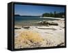 North Shore of Lake on Rocky Platform of Forested Laurentian Shield, Lake Superior, Canada-Tony Waltham-Framed Stretched Canvas