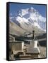 North Side of Mount Everest (Chomolungma), from Rongbuk Monastery, Himalayas, Tibet, China-Tony Waltham-Framed Stretched Canvas