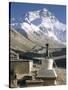 North Side of Mount Everest (Chomolungma), from Rongbuk Monastery, Himalayas, Tibet, China-Tony Waltham-Stretched Canvas