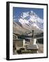 North Side of Mount Everest (Chomolungma), from Rongbuk Monastery, Himalayas, Tibet, China-Tony Waltham-Framed Photographic Print