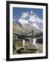 North Side of Mount Everest (Chomolungma), from Rongbuk Monastery, Himalayas, Tibet, China-Tony Waltham-Framed Photographic Print