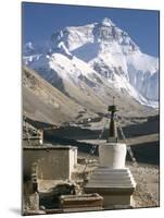 North Side of Mount Everest (Chomolungma), from Rongbuk Monastery, Himalayas, Tibet, China-Tony Waltham-Mounted Photographic Print