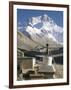 North Side of Mount Everest (Chomolungma), from Rongbuk Monastery, Himalayas, Tibet, China-Tony Waltham-Framed Photographic Print