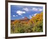 North Six Shooter Peak Framed With Yellow Fall Cottonwoods, Utah, USA-Bernard Friel-Framed Photographic Print