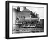 North Staffordshire 0-6-0 Steam Locomotive with Driver and Fireman on the Footplate, 19th Century-null-Framed Photographic Print