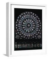 North Transept Rose Window Depicting the Virgin and Child and Old Testament Characters, 1250-null-Framed Giclee Print