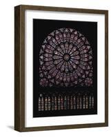 North Transept Rose Window Depicting the Virgin and Child in the Centre Designed 1250-null-Framed Giclee Print