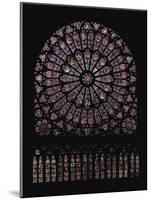 North Transept Rose Window Depicting the Virgin and Child in the Centre Designed 1250-null-Mounted Giclee Print