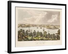 North View of Sidney, New South Wales-Joseph Lycett-Framed Giclee Print