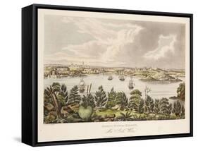 North View of Sidney, New South Wales-Joseph Lycett-Framed Stretched Canvas