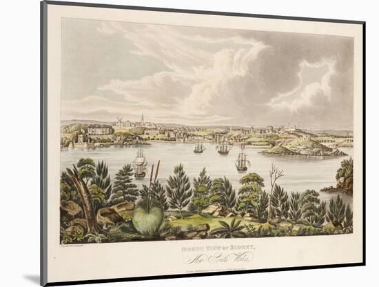 North View of Sidney, New South Wales-Joseph Lycett-Mounted Giclee Print