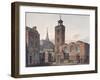 North View of the Church of St James, Duke's Place and Adjacent Buildings, City of London, 1810-John Coney-Framed Giclee Print