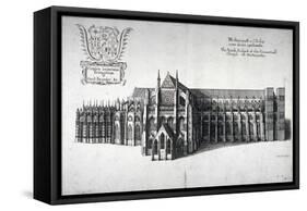 North View of Westminster Abbey, London, 1654-Wenceslaus Hollar-Framed Stretched Canvas