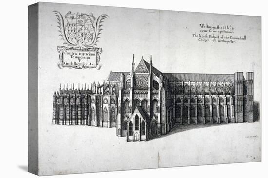 North View of Westminster Abbey, London, 1654-Wenceslaus Hollar-Stretched Canvas