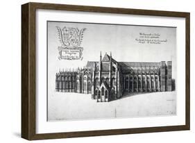 North View of Westminster Abbey, London, 1654-Wenceslaus Hollar-Framed Giclee Print