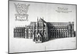 North View of Westminster Abbey, London, 1654-Wenceslaus Hollar-Mounted Giclee Print