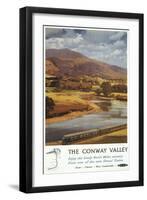 North Wales, England - Conway Valley Scene British Railways Poster-Lantern Press-Framed Art Print