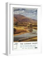 North Wales, England - Conway Valley Scene British Railways Poster-Lantern Press-Framed Art Print