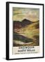 North Wales, England - Snowdon Mountain View Railway Poster-Lantern Press-Framed Art Print