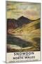 North Wales, England - Snowdon Mountain View Railway Poster-Lantern Press-Mounted Art Print