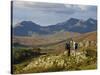 North Wales, Snowdonia; a Man and Woman Stop to Look at their Map Whilst Hiking in Snowdonia;-John Warburton-lee-Stretched Canvas