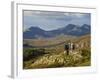 North Wales, Snowdonia; a Man and Woman Stop to Look at their Map Whilst Hiking in Snowdonia;-John Warburton-lee-Framed Photographic Print