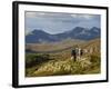 North Wales, Snowdonia; a Man and Woman Stop to Look at their Map Whilst Hiking in Snowdonia;-John Warburton-lee-Framed Photographic Print