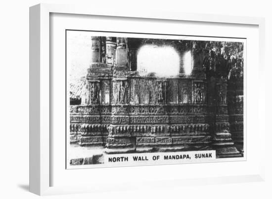 North Wall of Mandapa, Sunak, India, C1925-null-Framed Giclee Print