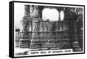 North Wall of Mandapa, Sunak, India, C1925-null-Framed Stretched Canvas