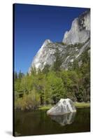 North West Face of Half Dome, and Mirror Lake, Yosemite NP, California-David Wall-Stretched Canvas