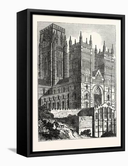 North-West View of Durham Cathedral-null-Framed Stretched Canvas
