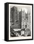 North-West View of Durham Cathedral-null-Framed Stretched Canvas