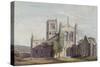 North West View of Kirkstall Abbey, 1777-Moses Griffiths-Stretched Canvas