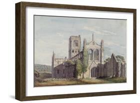 North West View of Kirkstall Abbey, 1777-Moses Griffiths-Framed Giclee Print