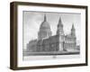 North-West View of St Paul's Cathedral, City of London, 1814-John Buckler-Framed Premium Giclee Print