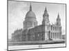 North-West View of St Paul's Cathedral, City of London, 1814-John Buckler-Mounted Premium Giclee Print