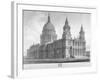 North-West View of St Paul's Cathedral, City of London, 1814-John Buckler-Framed Giclee Print