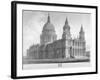 North-West View of St Paul's Cathedral, City of London, 1814-John Buckler-Framed Giclee Print