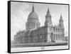 North-West View of St Paul's Cathedral, City of London, 1814-John Buckler-Framed Stretched Canvas