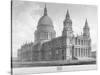 North-West View of St Paul's Cathedral, City of London, 1814-John Buckler-Stretched Canvas