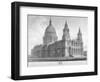 North-West View of St Paul's Cathedral, City of London, 1814-John Buckler-Framed Giclee Print