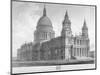 North-West View of St Paul's Cathedral, City of London, 1814-John Buckler-Mounted Giclee Print